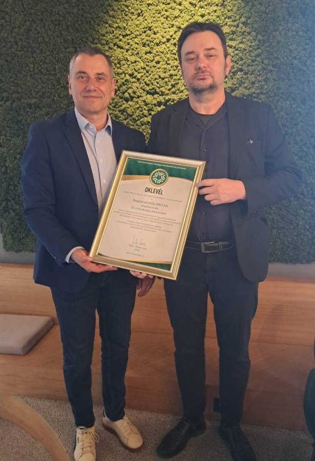 Jubiláló tagvállalatát, a 35 éves Registrant KOLORIT Kft.-t köszöntötte a Kereskedelmi Tagozat