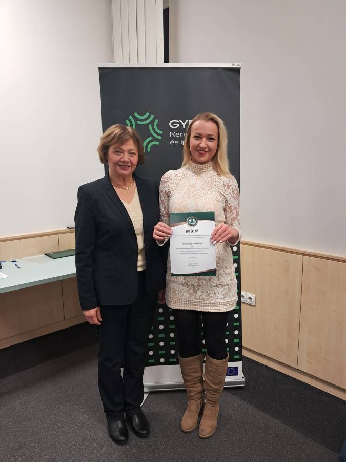 Új belépő tagját, Beleznay Dominikát köszöntötte a Kereskedelmi Tagozat