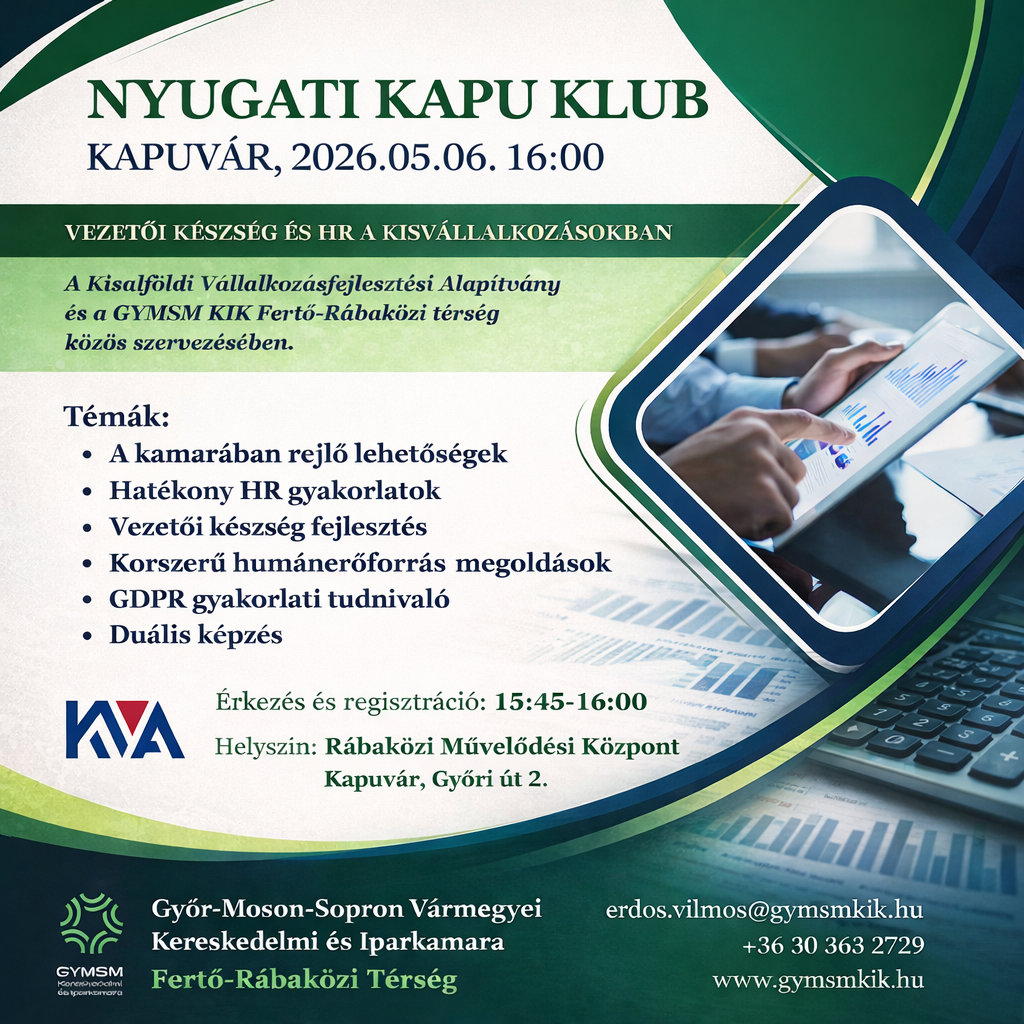 Nyugati Kapu Klub találkozó – 2026.05.06