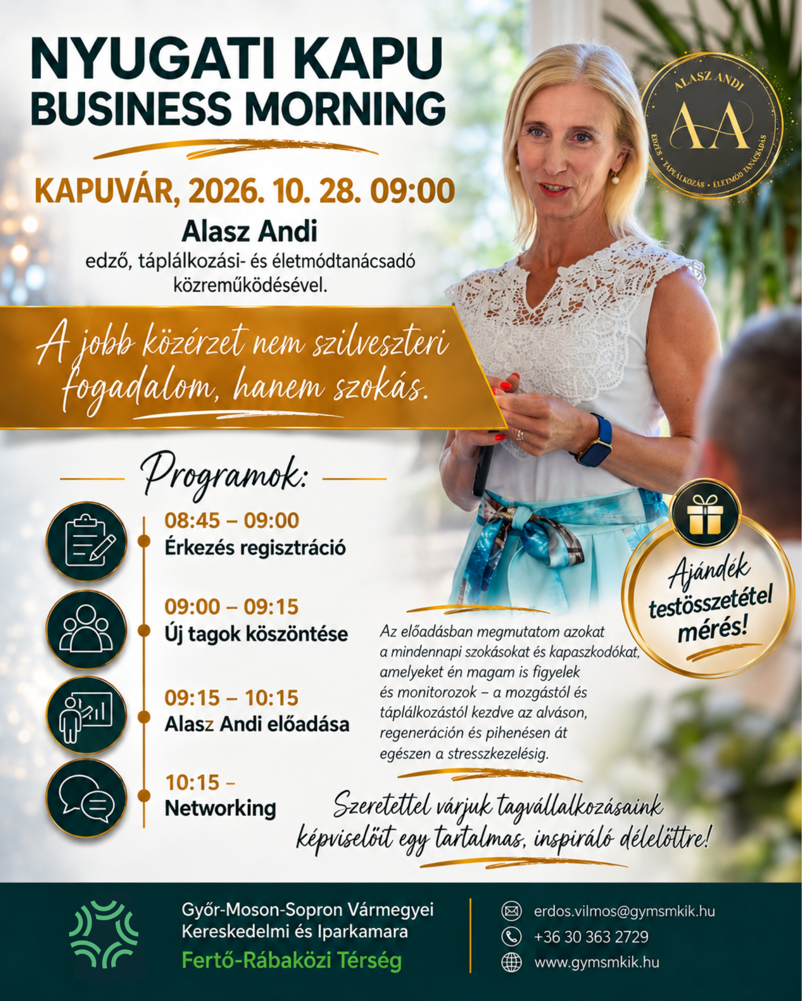 Nyugati Kapu Business Morning – A jobb közérzet nem szilveszteri fogadalom, hanem szokás!
