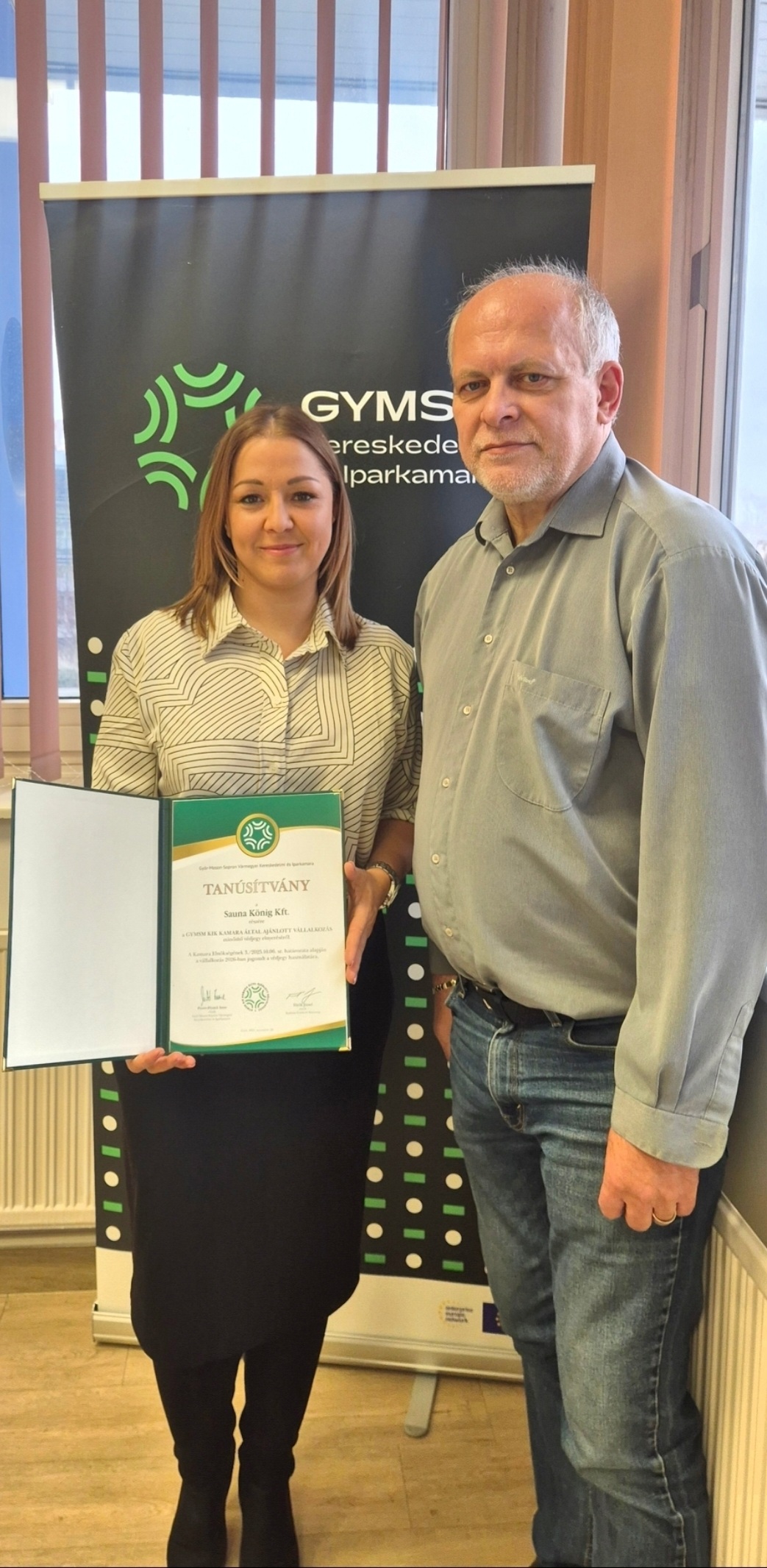 2026-ban is Kamara által AJÁNLOTT Vállalkozás a Sauna König Kft.